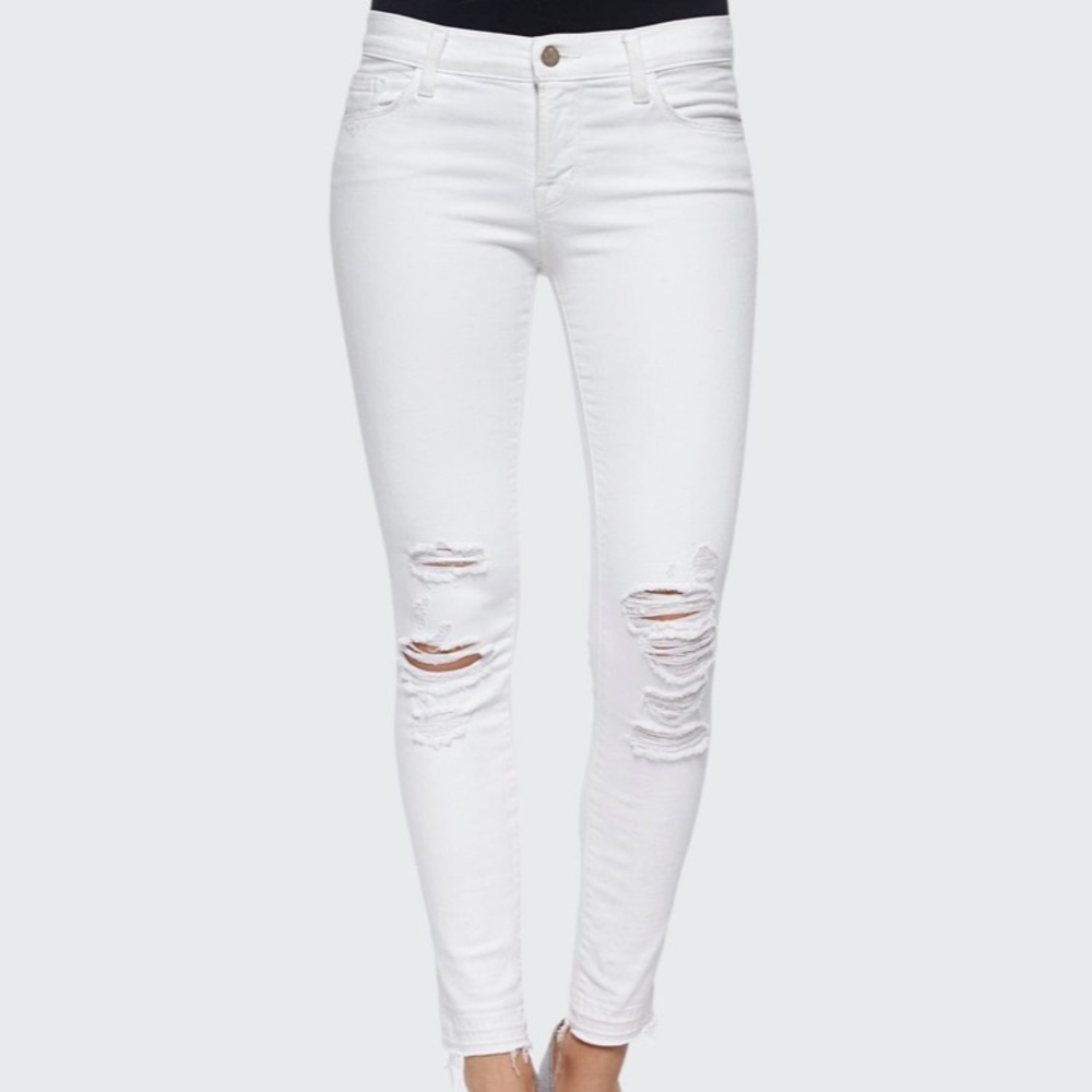 J brand Demented white cropped denim